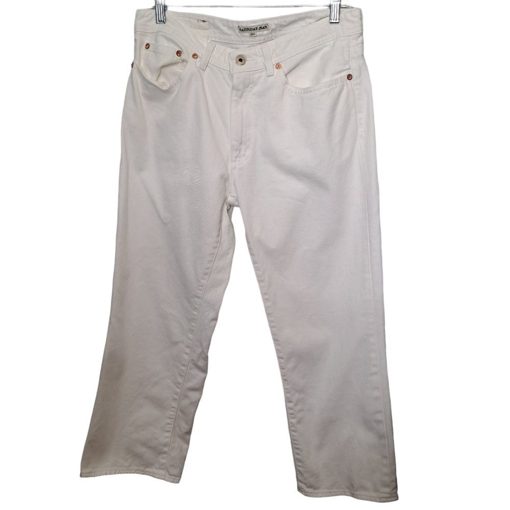 Saturday Jean Ralph Lauren Polo White Cropped Jeans Size 28/6